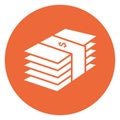 Bundle of dollars   Isolated Vector icon which can easily modify or edit Royalty Free Stock Photo