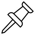Drawing-pin   Isolated Vector icon which can easily modify or edit Royalty Free Stock Photo