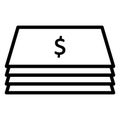 Bundle of dollar   Isolated Vector icon which can easily modify or edit Royalty Free Stock Photo