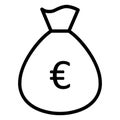 Bag of money   Isolated Vector icon which can easily modify or edit Royalty Free Stock Photo