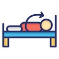 Bed Isolated Vector Icon that can be easily modified or edit