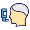 Asthma Isolated Vector Icon that can be easily modified or edit Royalty Free Stock Photo