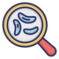 Bacteria Isolated Vector Icon that can be easily modified or edit Royalty Free Stock Photo