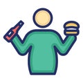 Junk food Isolated Vector Icon that can be easily modified or edit Royalty Free Stock Photo