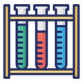 Flask tube Isolated Vector Icon that can be easily modified or edit Royalty Free Stock Photo
