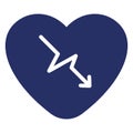 Heart disease Isolated Vector Icon that can be easily modified or edit Royalty Free Stock Photo