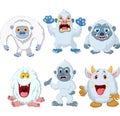 Cartoon funny monster collection set Royalty Free Stock Photo