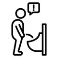 Urinate Isolated Vector Icon that can be easily modified or edit