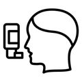 Asthma Isolated Vector Icon that can be easily modified or edit Royalty Free Stock Photo