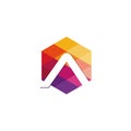 Abstract A Cube Hexagon Logo Design