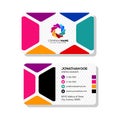 Reative business card template design with colorful camera.