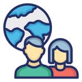 Global relation Isolated Vector Icon which can easily modify or edit Royalty Free Stock Photo