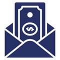 Cash in envelope Isolated Vector Icon which can easily modify or edit Royalty Free Stock Photo