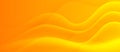 Abstract Shining Waves in Yellow and Orange Gradient Background Banner