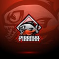 Piranha esport mascot logo design Royalty Free Stock Photo