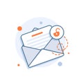 Email security concept,Secure email icon
