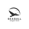 Seagull icon bird logo design