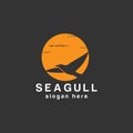 Seagull icon bird logo design