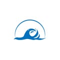 Ocean wave logo design icon Royalty Free Stock Photo