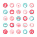 Valentine`s day, Love, Set of cute icons,Vector illustration.