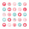 Valentine`s day,Love,Set of cute icons,Vector illustration. Royalty Free Stock Photo