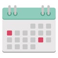 Agenda, calendar Color vector icon you can edit or modify it easily