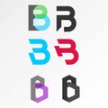 Some designs from letter B with different variations Royalty Free Stock Photo