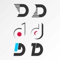 Some designs from letter D with different variations Royalty Free Stock Photo