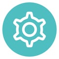 Gear, help Bold Outline Vector icon which can easily modify or edit Royalty Free Stock Photo
