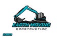 Excavator logo template vector. Heavy equipment logo vector for construction company. Creative excavator illustration for logo tem Royalty Free Stock Photo