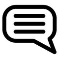 Basic RGB Bubble, chat Bold Outline Vector icon which can easily modify or edit Royalty Free Stock Photo