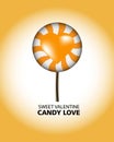 Candy Love Heart Vector Special Valentine`s Day Royalty Free Stock Photo