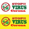 Gravis Illustration Vector Template Stop Corona Virus