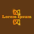 lorem ipsum logo creations in yellow light Royalty Free Stock Photo