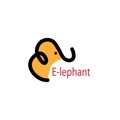 Elephant illustration design for bussines logo mascot