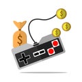 Illustration of a game making money Royalty Free Stock Photo