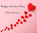 Floating heart flying to you in valentine day