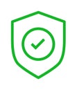 Secure shield tick icon