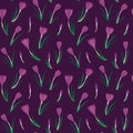 First crocuses mess spring fresh floral botanical seasonal seamless pattern