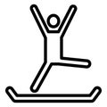 Basic Ice sports, jumping skier Isolated Vector icon which can easily modify or edit