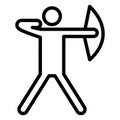 Basic RGB Archery, archery champion Isolated Vector icon which can easily modify or edit Royalty Free Stock Photo