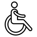 Basic Disability, disabled Isolated Vector icon which can easily modify or edit