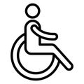 Basic  Disability, disabled Isolated Vector icon which can easily modify or edit Royalty Free Stock Photo