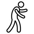Basic RGB Man walking, pedestrian Isolated Vector icon which can easily modify or edit Royalty Free Stock Photo