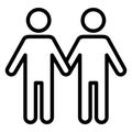 Basic RGB Couple, heterosexual Isolated Vector icon which can easily modify or edit Royalty Free Stock Photo