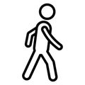 Basic RGB Man walking, pedestrian Isolated Vector icon which can easily modify or edit Royalty Free Stock Photo