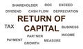 Return of capital word cloud