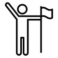 Basic RGB man with flag, flag Isolated Vector icon which can easily modify or edit Royalty Free Stock Photo