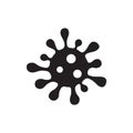 Virus simple black isolated vector icon. Royalty Free Stock Photo