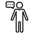 Basic RGB Chatterer, conversationalist Isolated Vector icon which can easily modify or edit Royalty Free Stock Photo